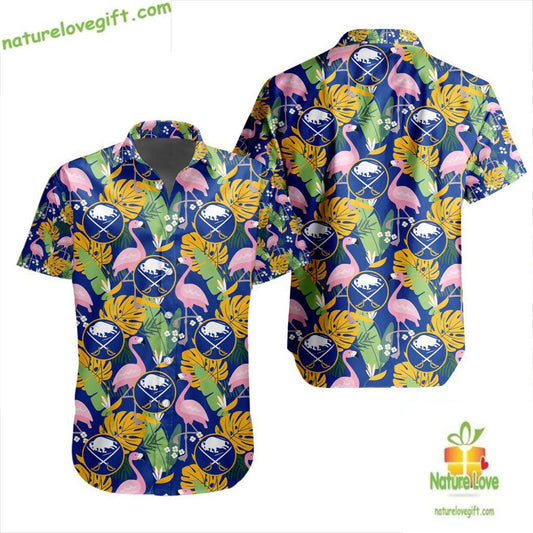 Buffalo Sabres Hawaiian Shirt Flamingo Button Up Lv c2f7747bf6edbbf