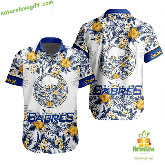 Buffalo Sabres Hawaiian Shirt Tropical Floral Design LV68294E8B54F8AE1B