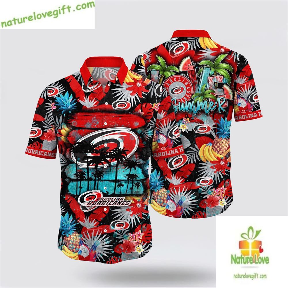 Carolina Hurricanes Hawaiian Shirt Tropical Fruits Summer Shirt