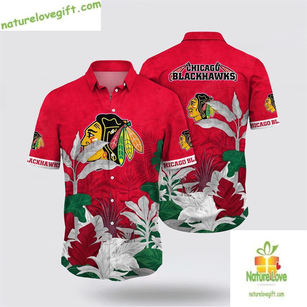 Chicago Blackhawks Hawaiian Shirt Tropical Summer Shirt LVN4X3HNU3