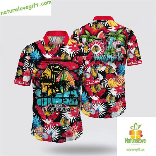 Chicago Blackhawks Tropical Fruit Hawaiian Shirt LVF62L7K2X