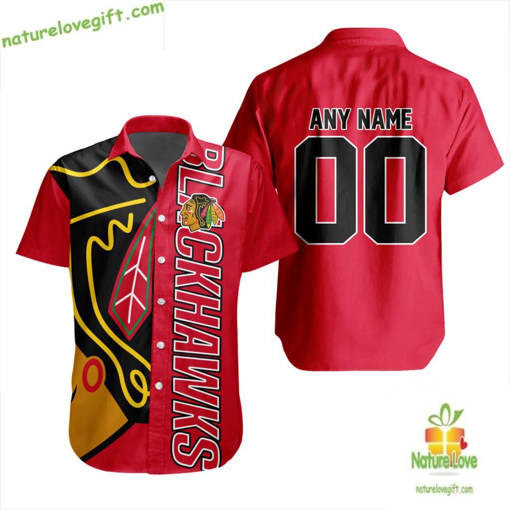 Chicago Blackhawks Hawaiian Shirt Hockey Team Button Up Aloha Shirt