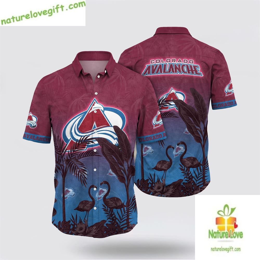 Colorado Avalanche NHL Hawaiian Shirt Tropical Flamingo Summer