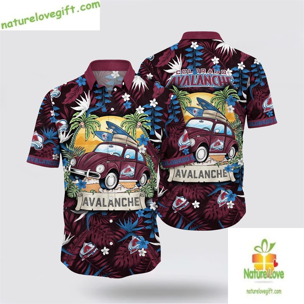 Colorado Avalanche Tropical Hawaiian Shirt Summer Travel LV578YE2PG