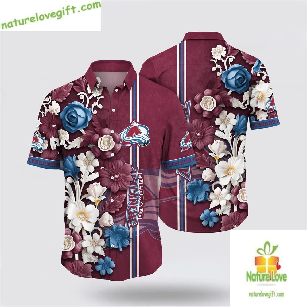 Colorado Avalanche Tropical Floral Hawaiian Shirt LV75SIFI7T