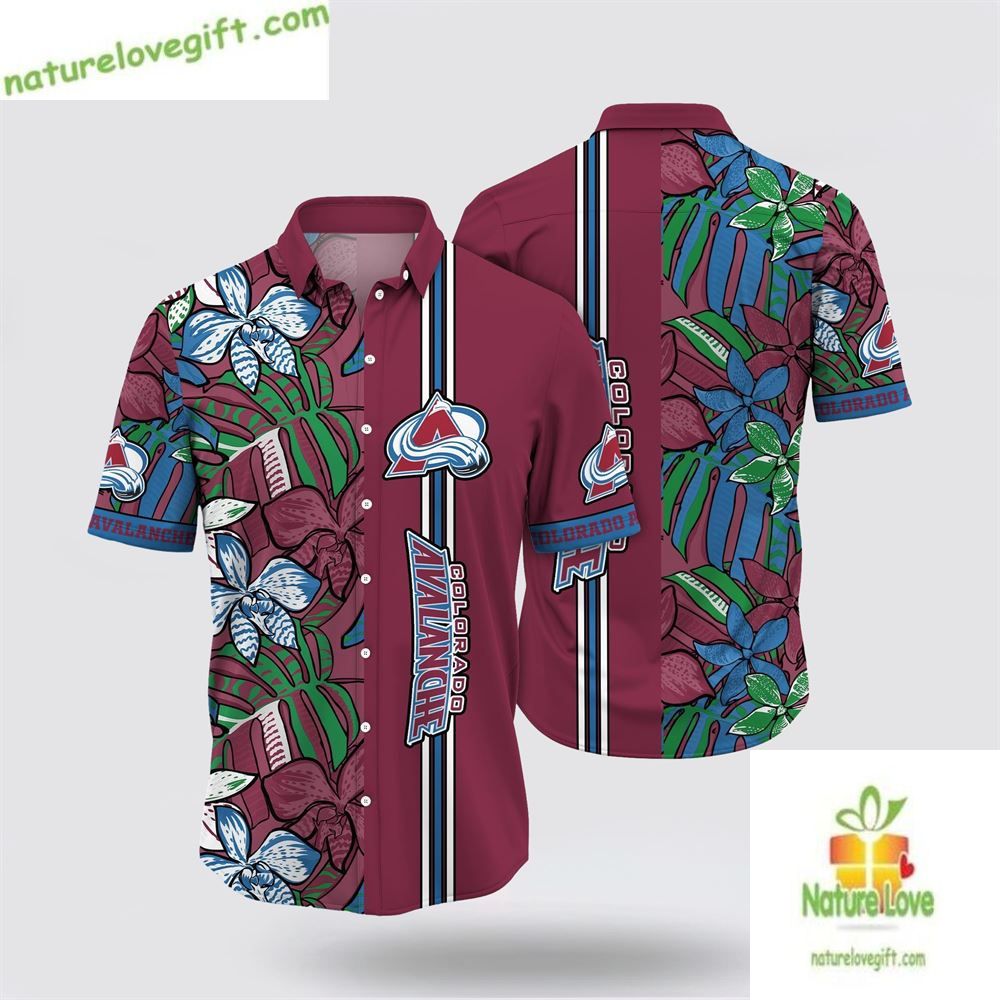 Colorado Avalanche Tropical Floral Hawaiian Shirt Summer LV AU6C4V8E
