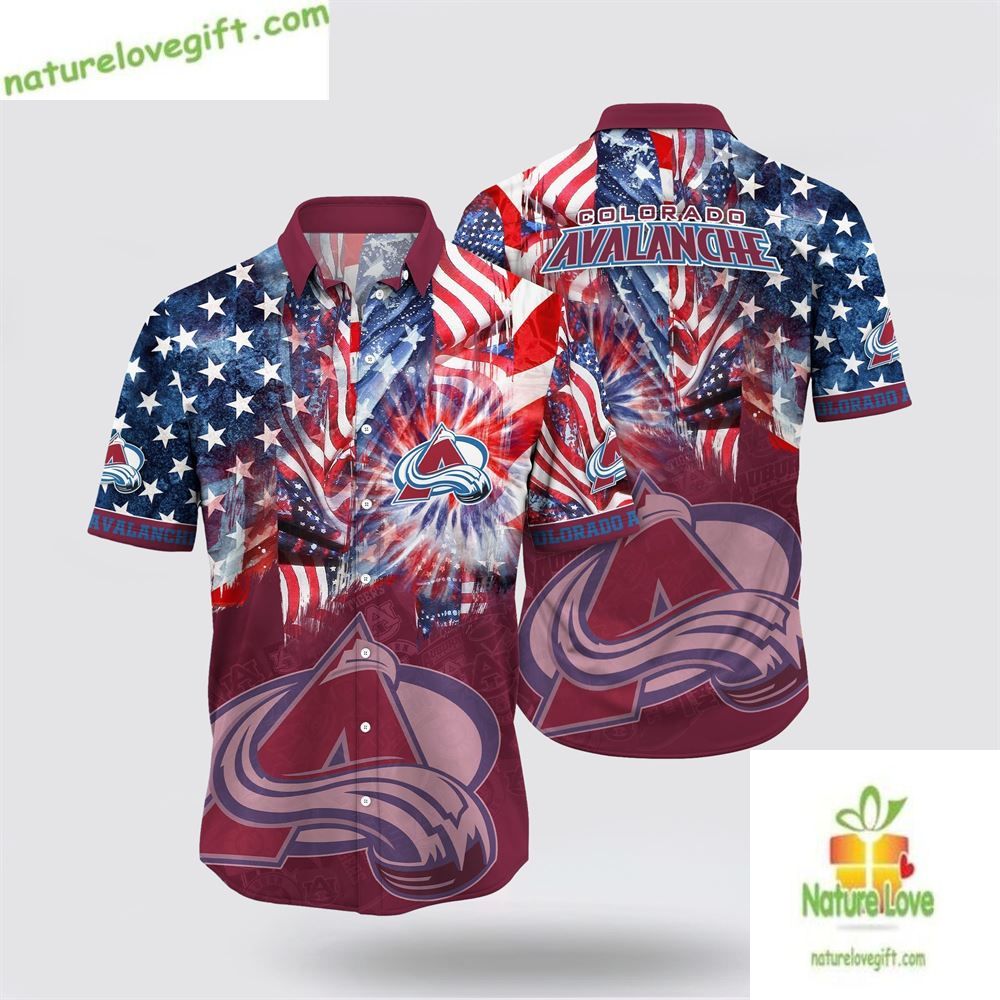 Colorado Avalanche NHL Hawaiian Shirt 4th of July Summer Fan Gear