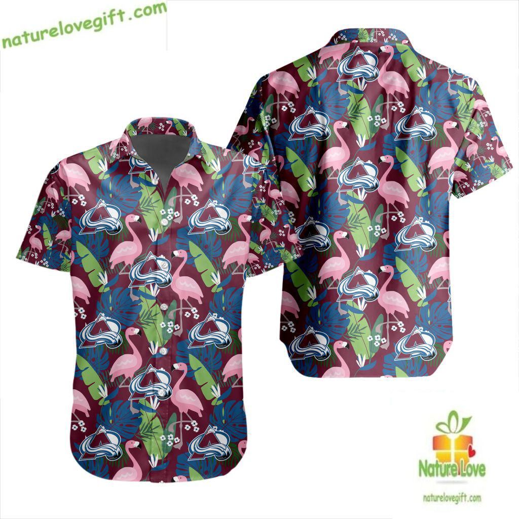 Colorado Avalanche Hawaiian Shirt Flamingo Button Up LV6A3C1BF1E868C152