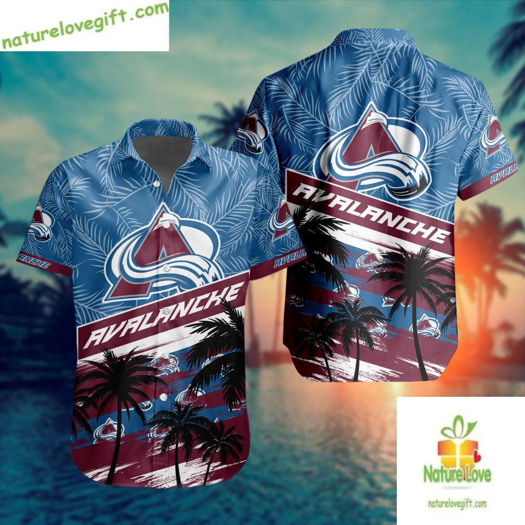 Colorado Avalanche Hawaiian Shirt with Palm Tree Design LV5699944A0A9C2E73