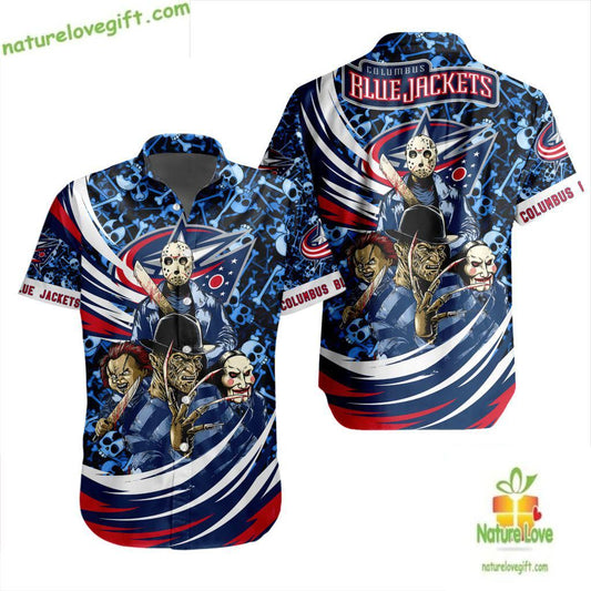Columbus Blue Jackets Hawaiian Shirt Halloween Hockey Fan Gift LV5463B5B65E369094