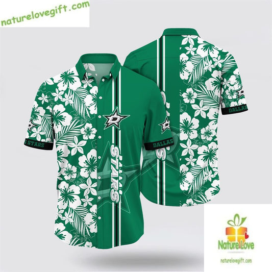 Dallas Stars Hawaiian Shirt Tropical Apricot Blossom Summer Tee LVNWPS2HIQ