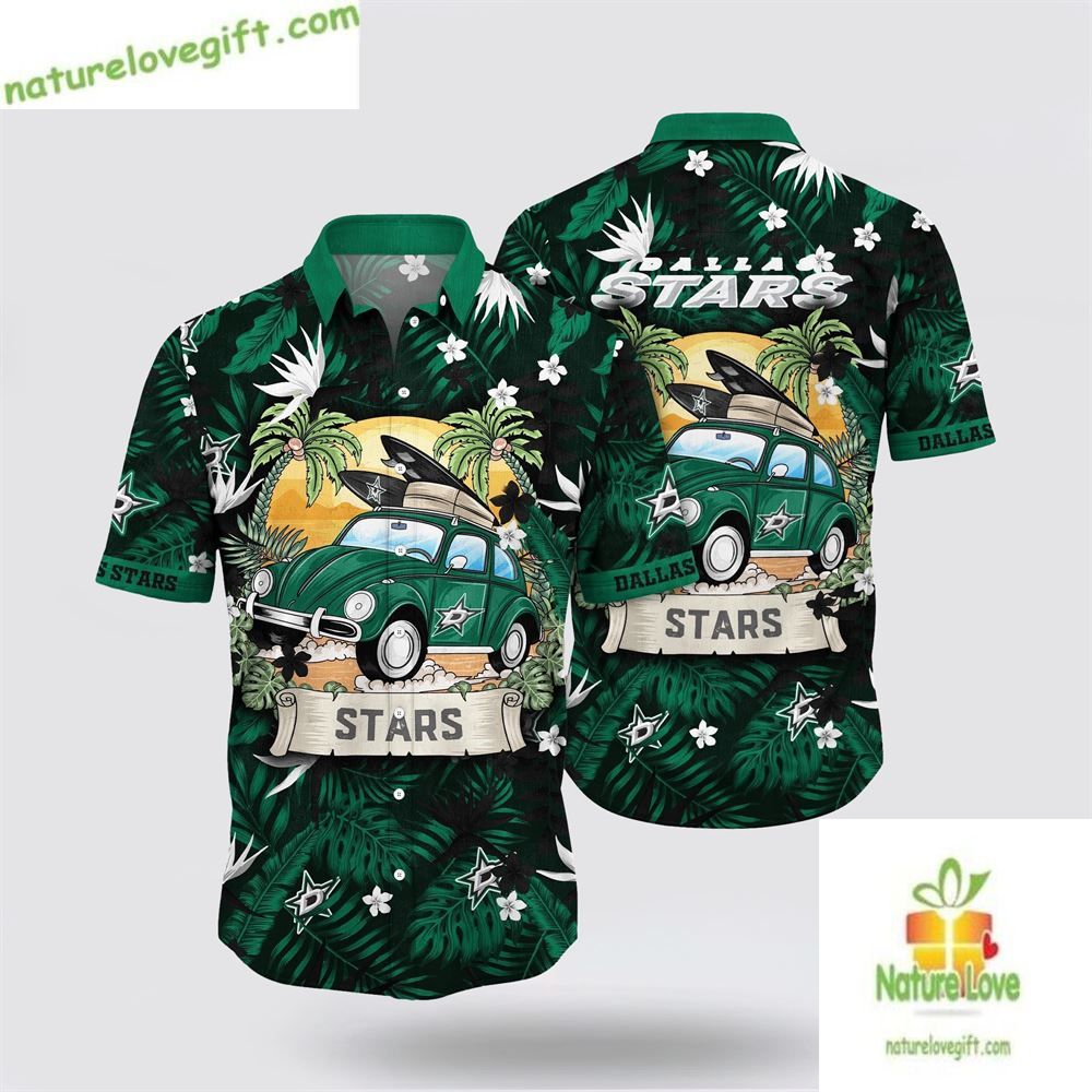 Dallas Stars Hawaiian Shirt Tropical Forest Summer Tee LV BKTRL1VF