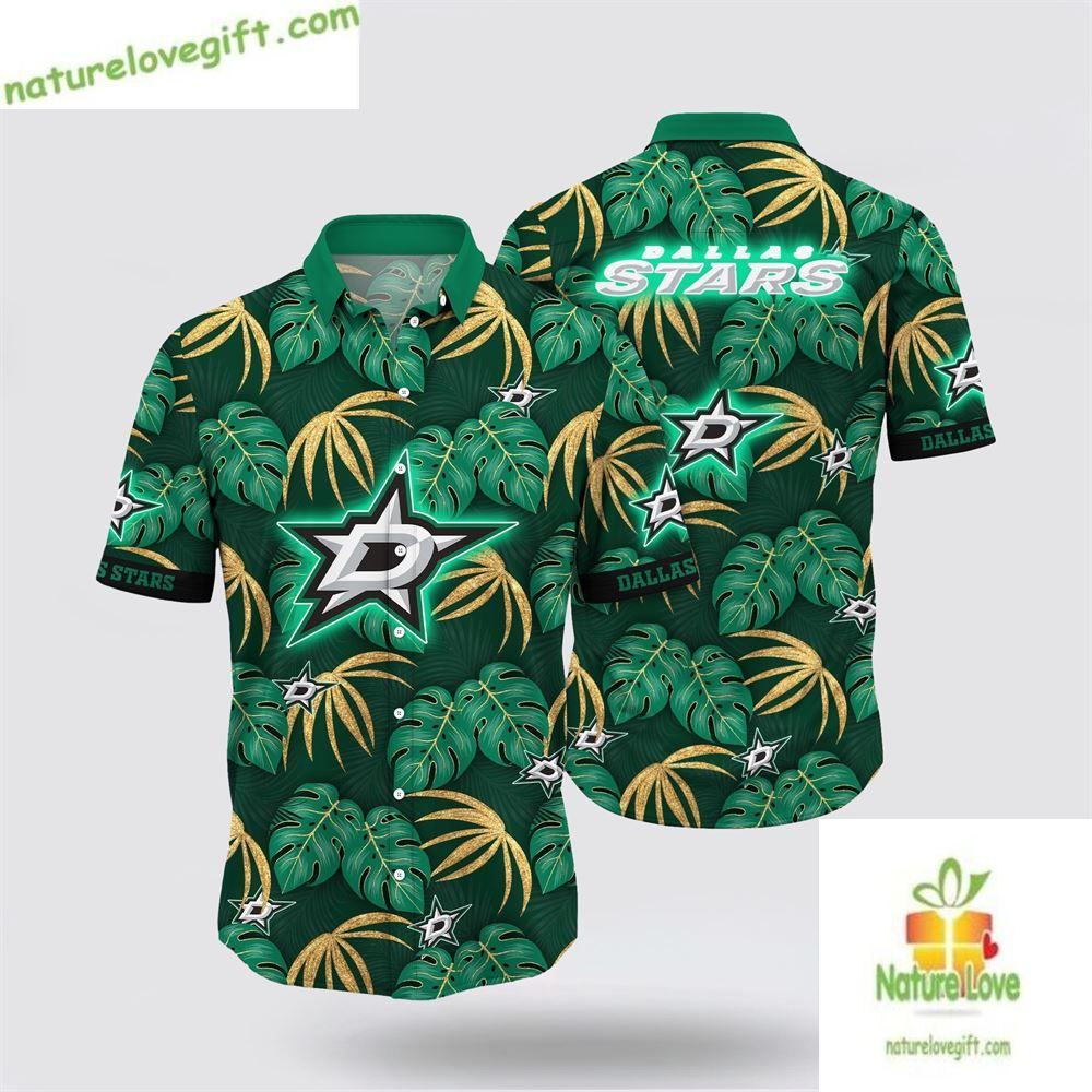Dallas Stars Hawaiian Shirt NHL Hockey Tropical Summer Shirt