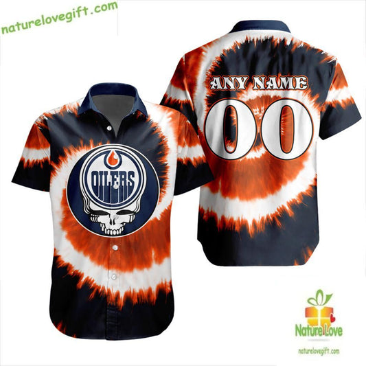 Grateful Dead Edmonton Oilers Tie Dye Hawaiian Shirt LV2CB2F05473289805