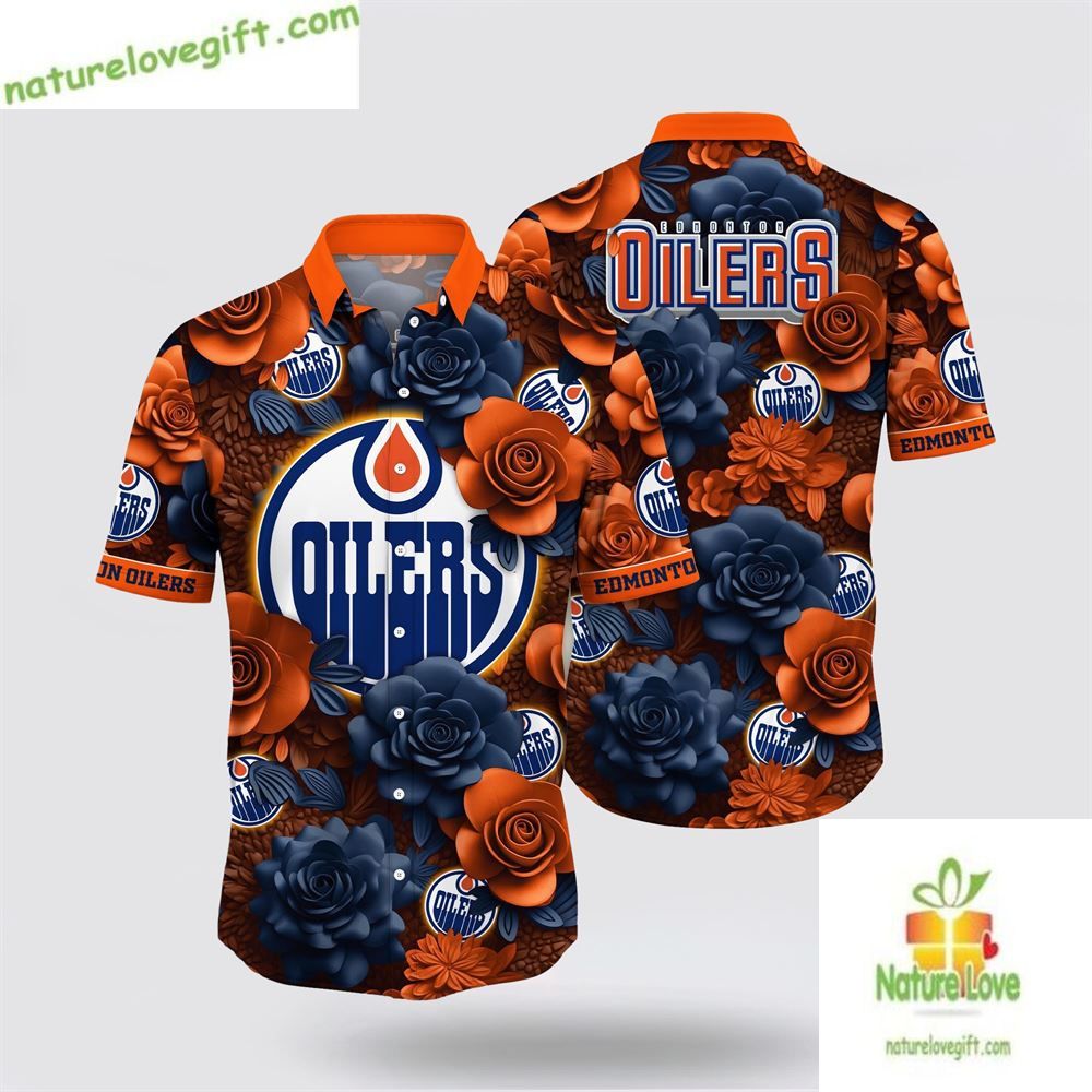 Edmonton Oilers Hawaiian Shirt Tropical Summer Fan Gift