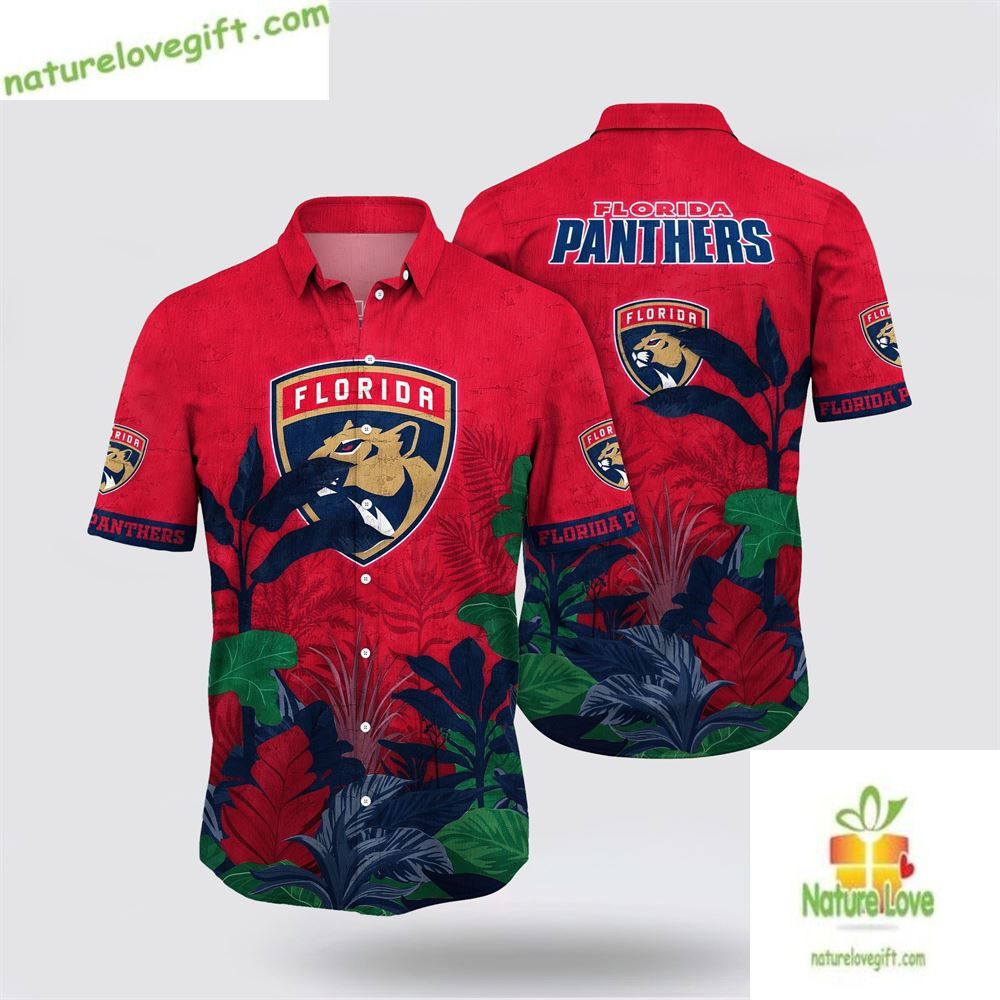 Florida Panthers Hawaiian Shirt Tropical Summer Shirt