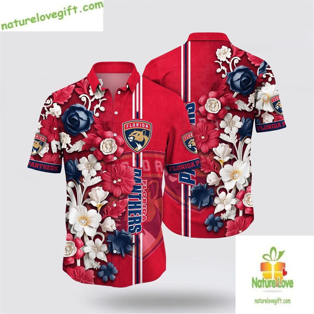 Florida Panthers Tropical Floral Hawaiian Shirt Summer LVMBVYTCHU