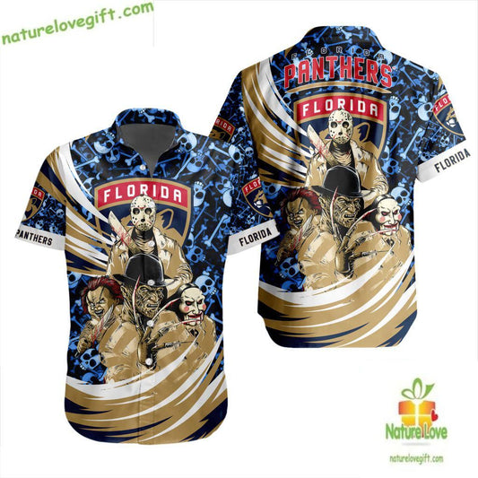 Florida Panthers Hawaiian Shirt Halloween Tropical Fan Gear LV390A3429952FD