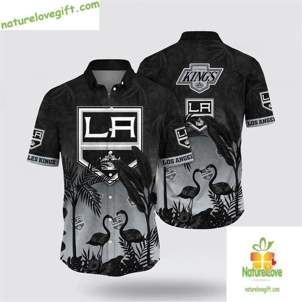 Los Angeles Kings Hawaiian Shirt Tropical Flamingo Summer Aloha