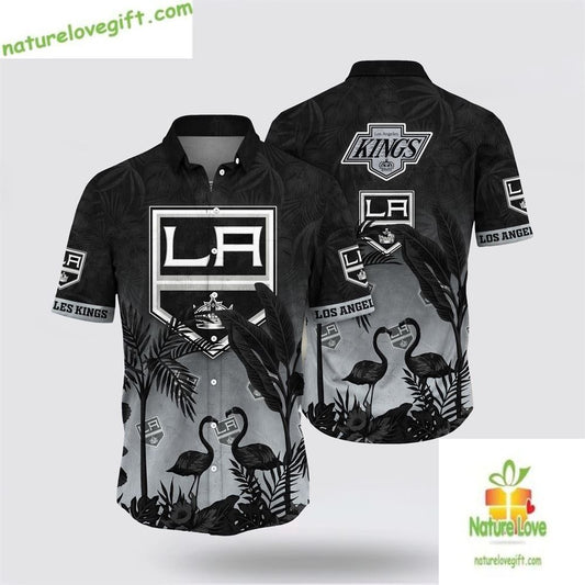 Los Angeles Kings Hawaiian Shirt Tropical Flamingo Summer Aloha