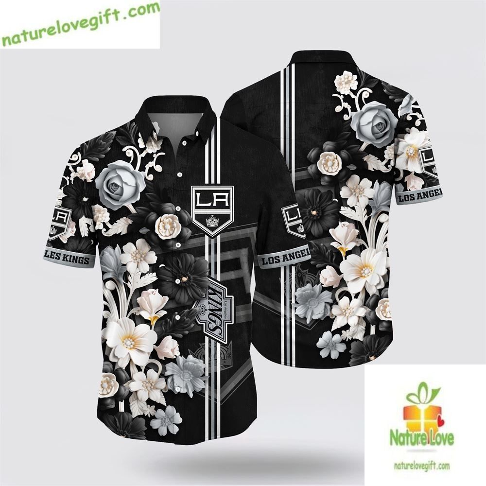 Los Angeles Kings Hawaiian Shirt Tropical Floral Summer Shirt LVYHFQLREX