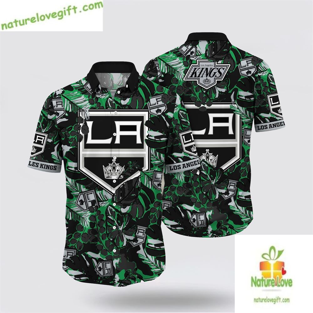 Los Angeles Kings Hawaiian Shirt Tropical Leaf Summer Shirt