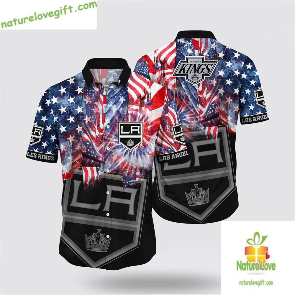 Los Angeles Kings NHL Hawaiian Shirt 4th of July Beach Style
