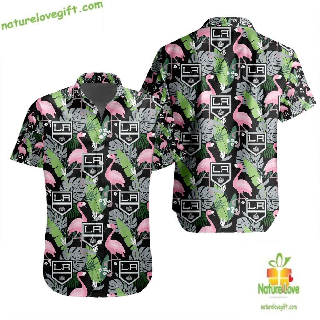 Los Angeles Kings Hawaiian Shirt Flamingo Button Up LV40511