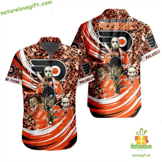 Philadelphia Flyers Hawaiian Shirt Halloween Hockey Fan Gift LV7383139747304598