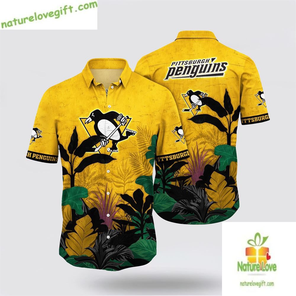Pittsburgh Penguins Hawaiian Shirt Tropical Aloha Shirt