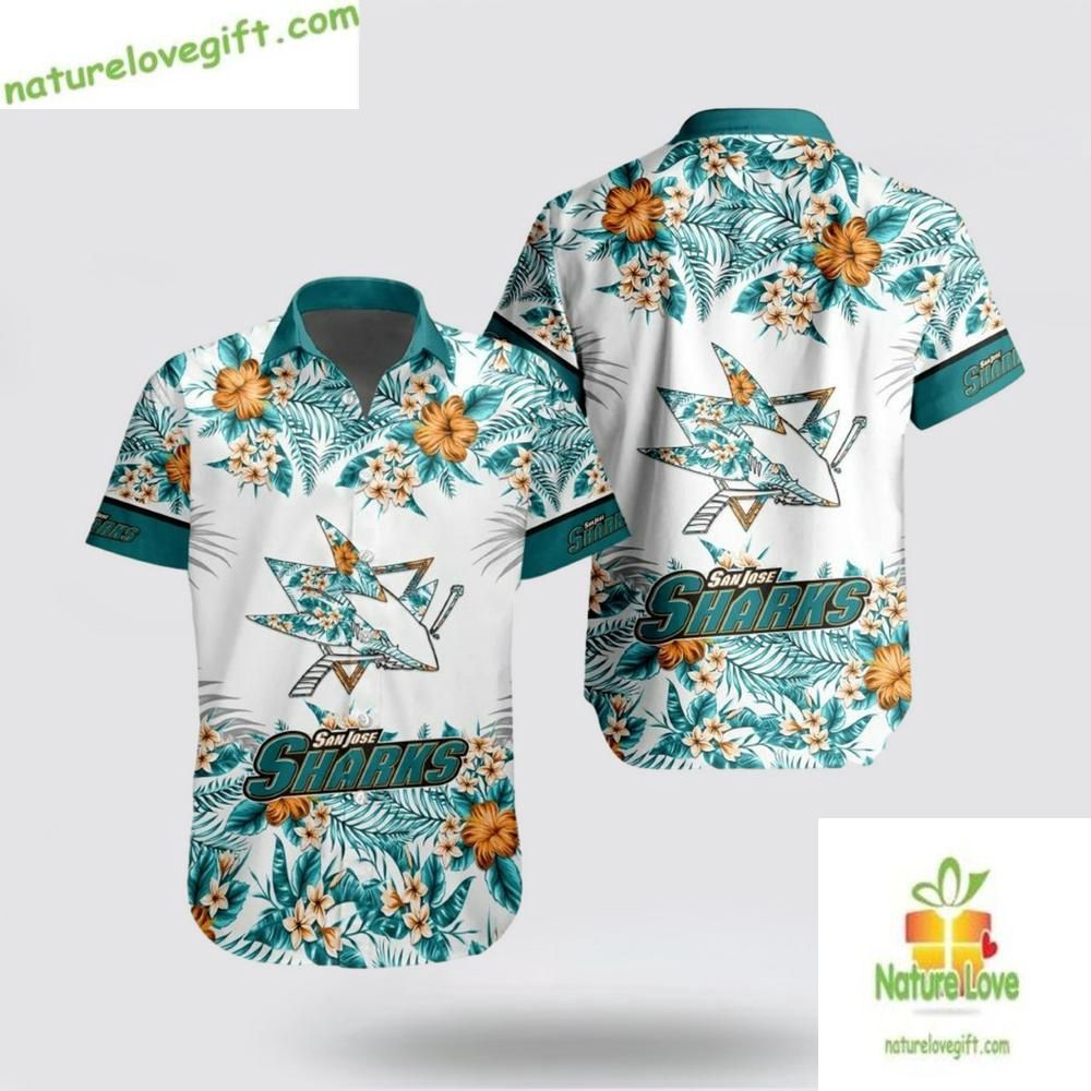 San Jose Sharks Hawaiian Shirt Team Beach Aloha Shirt