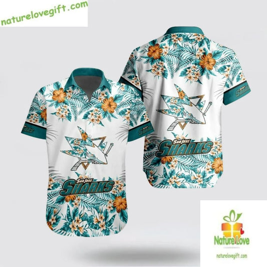 San Jose Sharks Hawaiian Shirt Team Beach Aloha Shirt