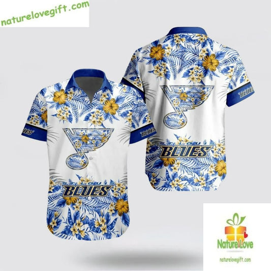 St Louis Blues Hawaiian Shirt Team Aloha Beach Vibe