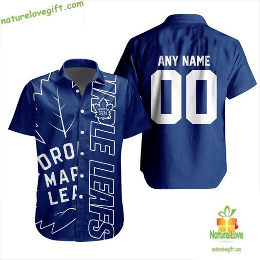 Toronto Maple Leafs Hawaiian Shirt Hockey Team Button Up Aloha Shirt