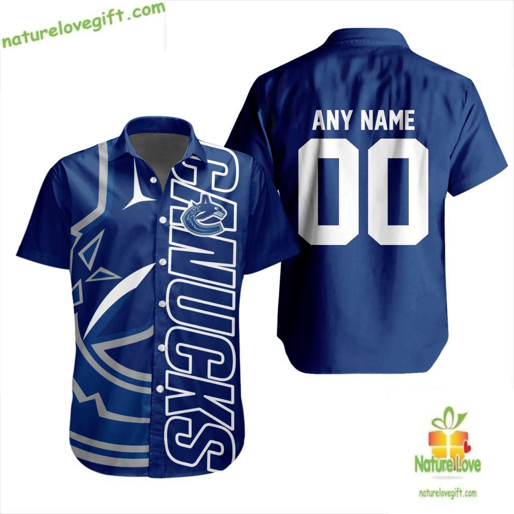 Vancouver Canucks Hawaiian Shirt Hockey Team Button Up Aloha Shirt