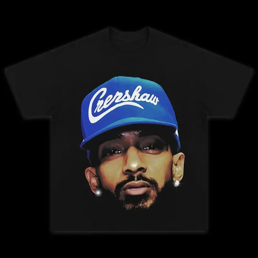 NIPSEY HUSSLE BIG FACE GRAPHIC TEE - STREEWEAR