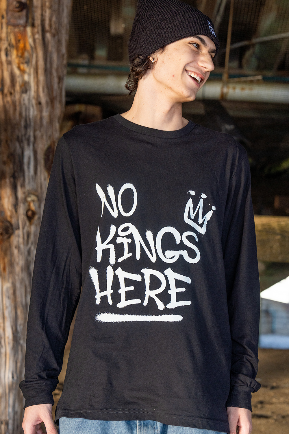 NKH Graffiti Logo Long-Sleeve Shirt (logo on FRONT) Hoodie, Sweatshirt | InkThreadWorks.com (Image 1)