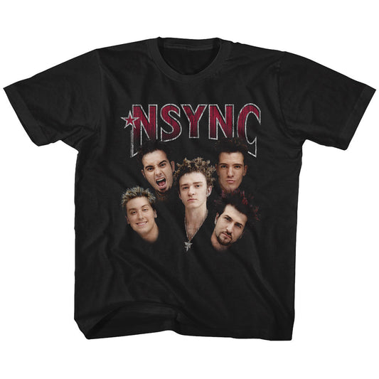 NSYNC Toddler S/S T-Shirt - Group Shot - Solid Black