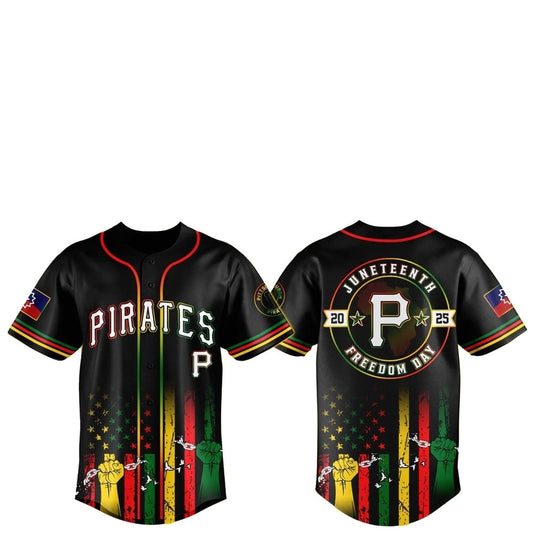 Pittsburgh Pirates Juneteenth Day 2025 Baseball Jersey Hat - Grishko.com