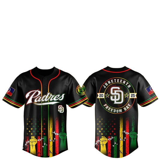 San Diego Padres Juneteenth Day 2025 Baseball Jersey Hat - Grishko.com