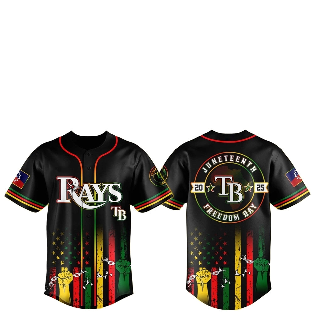 Tampa Bay Rays Juneteenth Day 2025 Baseball Jersey Hat - Grishko.com