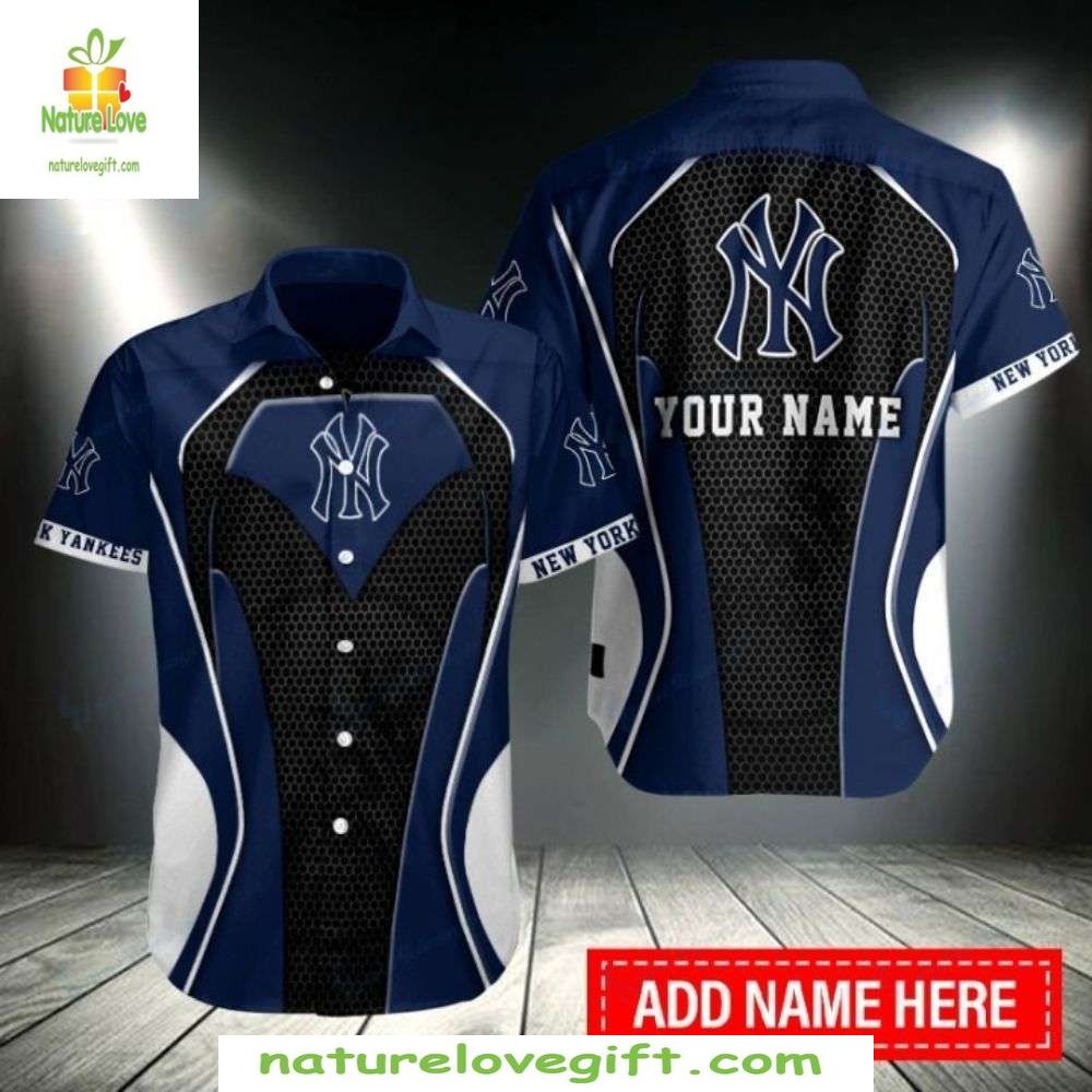 NY Yankees Hawaiian Shirt Tropical Baseball Apparel Stylish MLB