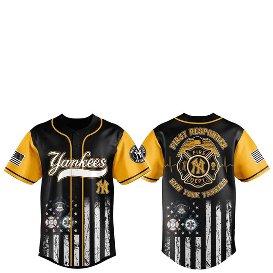 NY Yankees First Responders 2025 Baseball Jersey Jogger Hat - Grishko.com