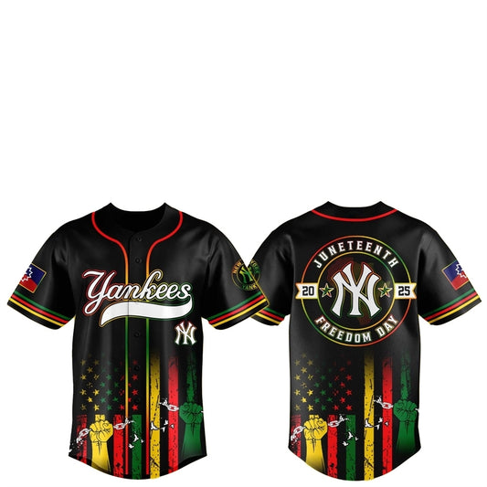 NY Yankees Juneteenth Day 2025 Baseball Jersey Hat - Grishko.com