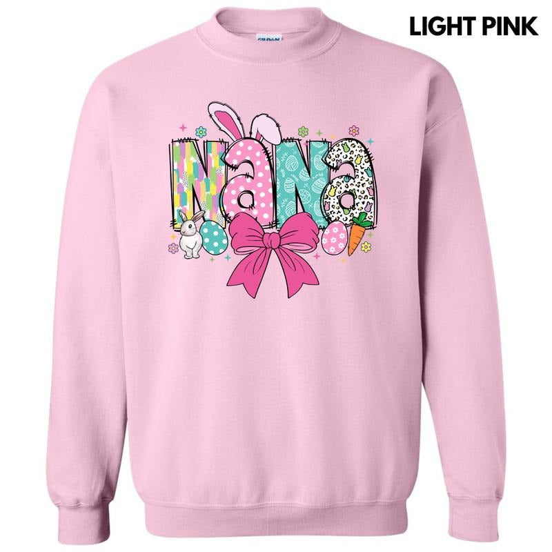 Nana Easter Coquette Sweatshirt T-Shirts, Hoodie | InkThreadWorks.com