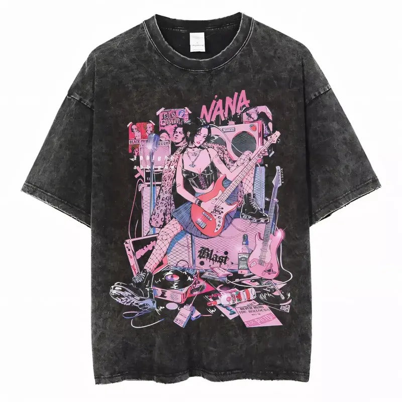Nana T-shirt from Nana Anime - Unisex Retro Tee Black Stones Shirt Hoodie, Sweatshirt | InkThreadWorks.com