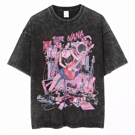 Nana T-shirt from Nana Anime - Unisex Retro Tee Black Stones Shirt Hoodie, Sweatshirt | InkThreadWorks.com
