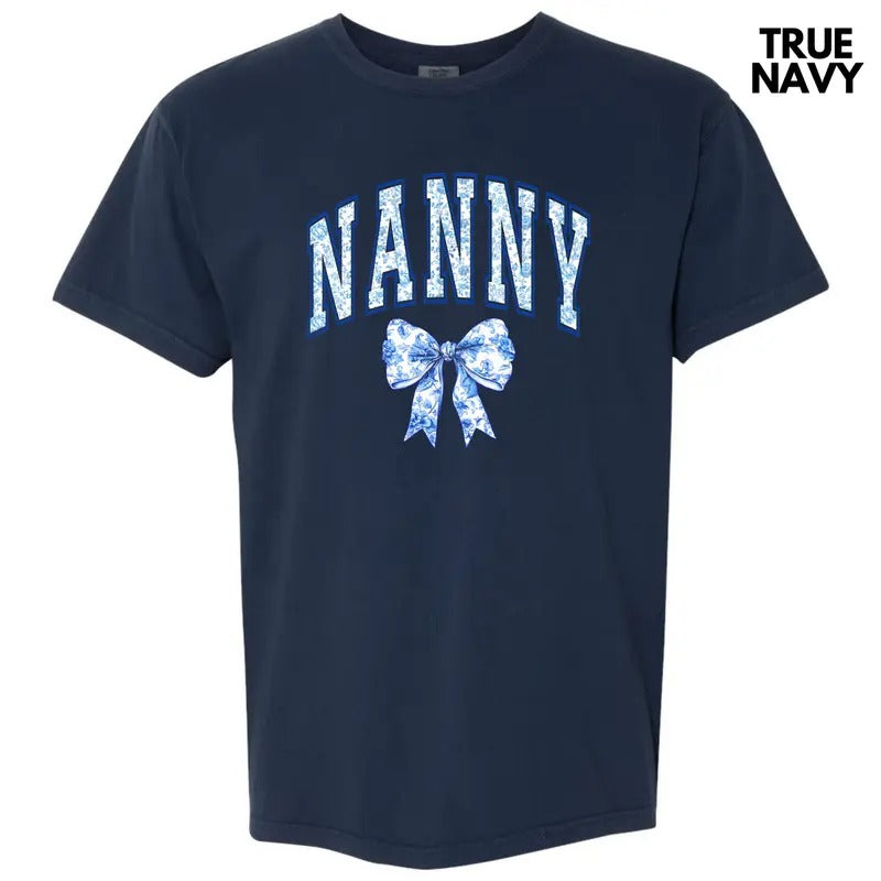 Nanny Ginger Jar Florals Comfort Colors T-Shirt 'NLB' Hoodie, Sweatshirt | InkThreadWorks.com