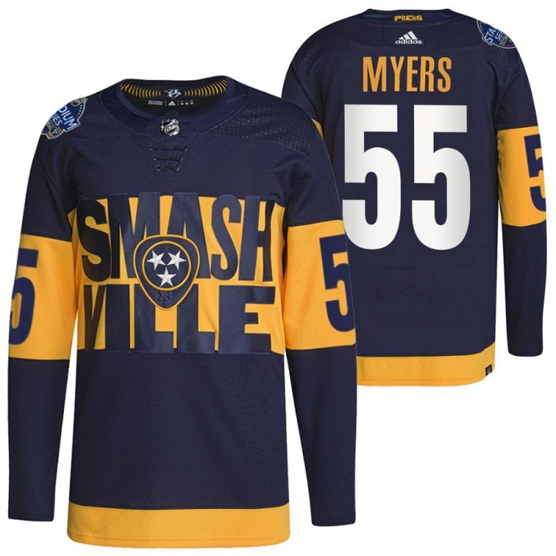 Nashville Predators #55 philippe-myers-predators-navy-2022-stadium-series-primegreen-authentic-jersey