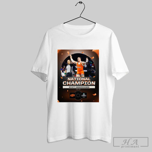 National Champion Wyatt Hendrickson 285 Lbs Osu Cowboy Wrestling Championship 2025 Poster